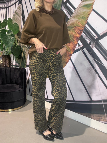 Leopard jeans